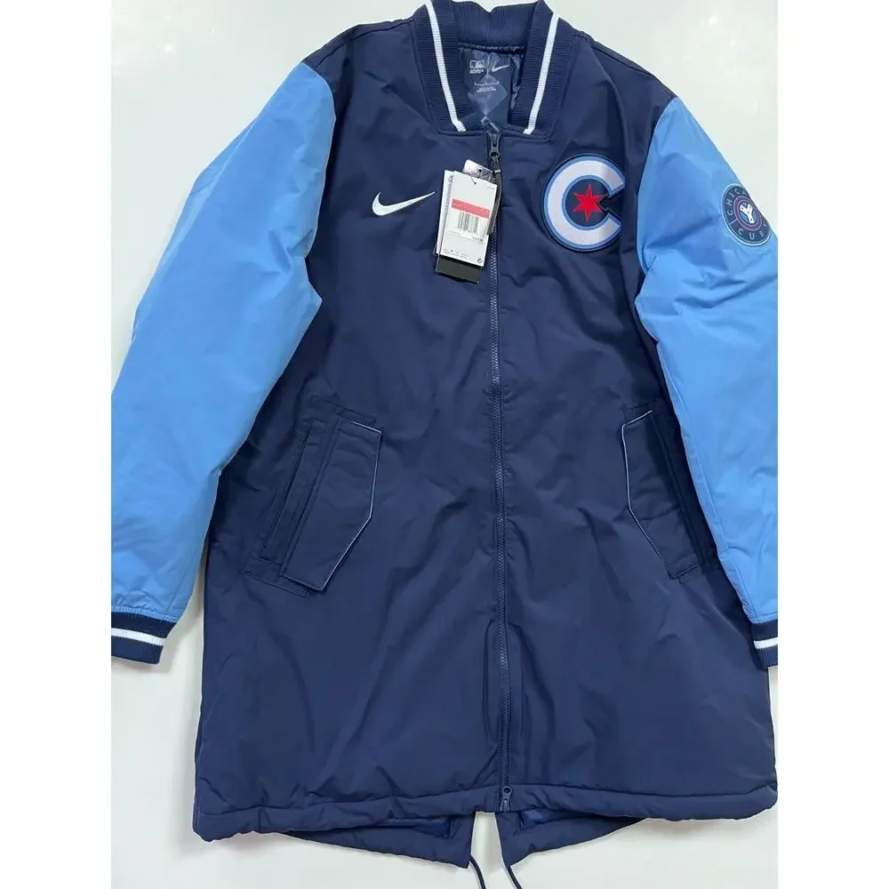 Nike Chicago Cubs Authentic Collection City Connect Dugout Jacket Men's Size L